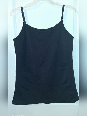 Shapermint Black Adjustable-Strap Camisole Tank
